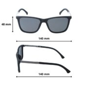 Okulary przeciwsłoneczne z polaryzacją czarne nerdy - PolarZONE 760-1M - obrazek 4