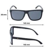Okulary przeciwsłoneczne z polaryzacją czarne nerdy - PolarZONE 773-1M - obrazek 4