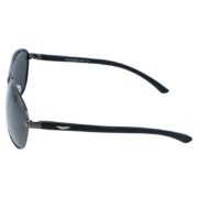 Okulary przeciwsłoneczne męskie z polaryzacją czarne pilotki - PolarZONE 79-3 - obrazek 3