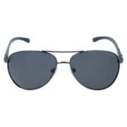 Okulary przeciwsłoneczne męskie z polaryzacją czarne pilotki - PolarZONE 79-3 - obrazek 2