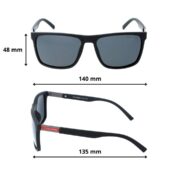 Okulary przeciwsłoneczne z polaryzacją czarne nerdy - PolarZONE 704-1M - obrazek 4