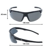 Okulary rowerowe do biegania sportowe przeciwsłoneczne z polaryzacją czarne - PolarZONE 449-1M - obrazek 4