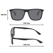 Okulary przeciwsłoneczne z polaryzacją czarne nerdy - PolarZONE 768-1 - obrazek 5