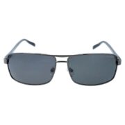 Okulary przeciwsłoneczne męskie z polaryzacją czarne pilotki prostokątne - PolarZONE 94-3 - obrazek 2