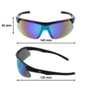 Okulary rowerowe do biegania sportowe przeciwsłoneczne z polaryzacją zielone lustrzane - PolarZONE 447-11 - obrazek 4