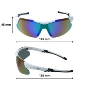 Okulary rowerowe do biegania sportowe przeciwsłoneczne z polaryzacją zielone lustrzane - PolarZONE 448-11 - obrazek 4