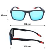 Okulary przeciwsłoneczne z polaryzacją niebieskie lustrzane nerdy - PolarZONE 855-10 - obrazek 4