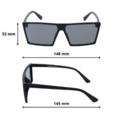Okulary przeciwsłoneczne męskie z polaryzacją czarne duże - PolarZONE 903-1M - obrazek 4