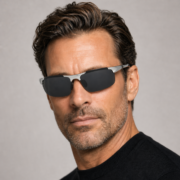 Okulary przeciwsłoneczne męskie z polaryzacją czarne - PolarZONE 103-4 - obrazek 2