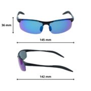 Okulary przeciwsłoneczne męskie z polaryzacją zielone lustrzane - PolarZONE 104-11 - obrazek 4
