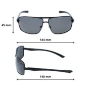 Okulary przeciwsłoneczne męskie z polaryzacją czarne - PolarZONE 14-1 - obrazek 4