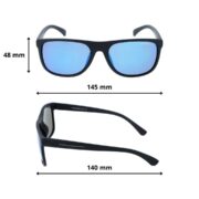 Okulary przeciwsłoneczne męskie z polaryzacją niebieskie lustrzanki nerdy - PolarZONE 883-10 - obrazek 4