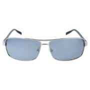 Okulary przeciwsłoneczne męskie z polaryzacją srebrne lustrzane pilotki prostokątne - PolarZONE 95-4 - obrazek 2