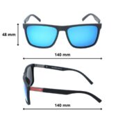 Okulary przeciwsłoneczne z polaryzacją niebieskie lustrzanki nerdy - PolarZONE 705-10 - obrazek 4