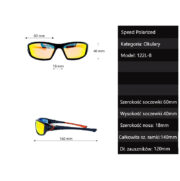 Okulary rowerowe do biegania sportowe przeciwsłoneczne z polaryzacją czerwone lustrzanki - Speed Polarized 122L-8 - obrazek 6