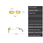 Okulary przeciwsłoneczne damskie z filtrem UV brązowe retro - COTE exclusive 294-2 - obrazek 6