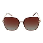 Okulary przeciwsłoneczne damskie z polaryzacją brązowe muchy - PolarZONE 866-15 - obrazek 2