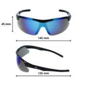 Okulary rowerowe do biegania sportowe przeciwsłoneczne z polaryzacją niebieskie lustrzane - PolarZONE 447-10 - obrazek 4