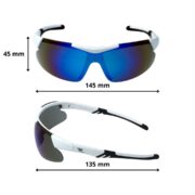 Okulary rowerowe do biegania sportowe przeciwsłoneczne z polaryzacją niebieskie lustrzane - PolarZONE 448-10 - obrazek 4