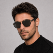 Okulary przeciwsłoneczne męskie z polaryzacją czarne - PolarZONE 120-16 - obrazek 2