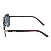 Okulary przeciwsłoneczne męskie z polaryzacją czarne pilotki - PolarZONE 117-16 - obrazek 3