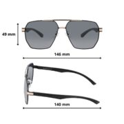 Okulary przeciwsłoneczne męskie z polaryzacją czarne - PolarZONE 120-16 - obrazek 5