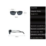 Okulary przeciwsłoneczne męskie z polaryzacją czarne - PolarZONE 115-3 - obrazek 6