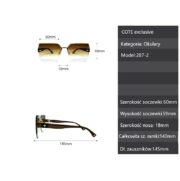 Okulary przeciwsłoneczne damskie z filtrem UV brązowe - COTE exclusive 287-2 - obrazek 6