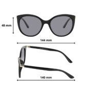Okulary przeciwsłoneczne damskie z polaryzacją kocie czarne - PolarZONE 815-1 - obrazek 5