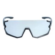 Okulary rowerowe do biegania sportowe przeciwsłoneczne z polaryzacją srebrne lustrzane - PolarZONE 453-4 - obrazek 2