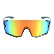 Okulary rowerowe do biegania sportowe przeciwsłoneczne z polaryzacją czerwone lustrzane - PolarZONE 453-8 - obrazek 2