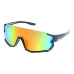 Okulary rowerowe do biegania sportowe przeciwsłoneczne z polaryzacją czerwone lustrzane - PolarZONE 453-8