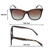 Okulary przeciwsłoneczne damskie z polaryzacją brązowe nerdy - PolarZONE 948-13 - obrazek 5