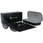 Okulary przeciwsłoneczne damskie z polaryzacją kocie czarne - PolarZONE 861-1 - obrazek 3