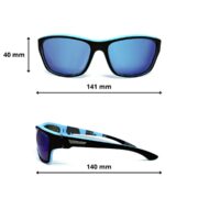 Okulary rowerowe do biegania sportowe przeciwsłoneczne z polaryzacją niebieskie lustrzane - Speed Polarized 195L-10 - obrazek 5