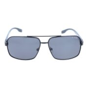 Okulary przeciwsłoneczne męskie z polaryzacją czarne pilotki prostokątne - PolarZONE 110-1 - obrazek 2