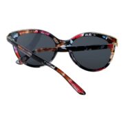 Okulary przeciwsłoneczne damskie z polaryzacją kocie czarne kwiatowe - PolarZONE 815-13 - obrazek 4