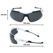 Okulary rowerowe do biegania sportowe przeciwsłoneczne z polaryzacją czarne - PolarZONE 449-5 - obrazek 4