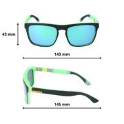 Okulary przeciwsłoneczne z polaryzacją zielone lustrzane - PolarZONE 986-11 - obrazek 4