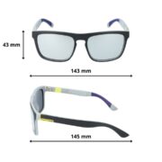 Okulary przeciwsłoneczne z polaryzacją srebrne lustrzane - PolarZONE 986-4 - obrazek 4