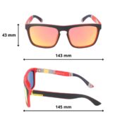 Okulary przeciwsłoneczne z polaryzacją czerwone lustrzane - PolarZONE 986-8 - obrazek 4