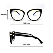 Okulary do komputera zerówki z filtrem Blue Light - PZ-818K-1 - obrazek 5