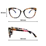 Okulary do komputera zerówki z filtrem Blue Light - PZ-818K-13 - obrazek 5