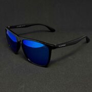 Okulary przeciwsłoneczne z polaryzacją niebieskie lustrzane nerdy