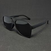 Okulary przeciwsłoneczne męskie z polaryzacją czarne duże