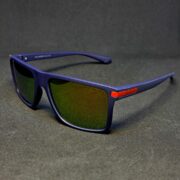 Okulary przeciwsłoneczne z polaryzacją czerwone lustrzanki nerdy