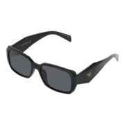 Okulary przeciwsłoneczne damskie z polaryzacją czarne retro