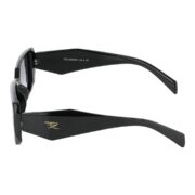 Okulary przeciwsłoneczne damskie z polaryzacją czarne retro