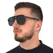 Okulary przeciwsłoneczne męskie z polaryzacją czarne - PolarZONE 945-1 - obrazek 3