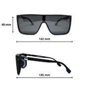 Okulary przeciwsłoneczne męskie z polaryzacją czarne - PolarZONE 939-1M - obrazek 7